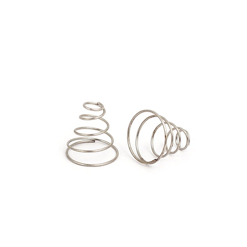 Sourcingmap 11mmx5.5mmx11mm Metal Taper Conical Compression Spring Silver Tone 60