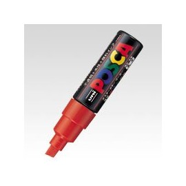 三菱鉛筆 Water-Based Pigment Marker Point Ska PC – K. 15 Bold Red [Set of 3]