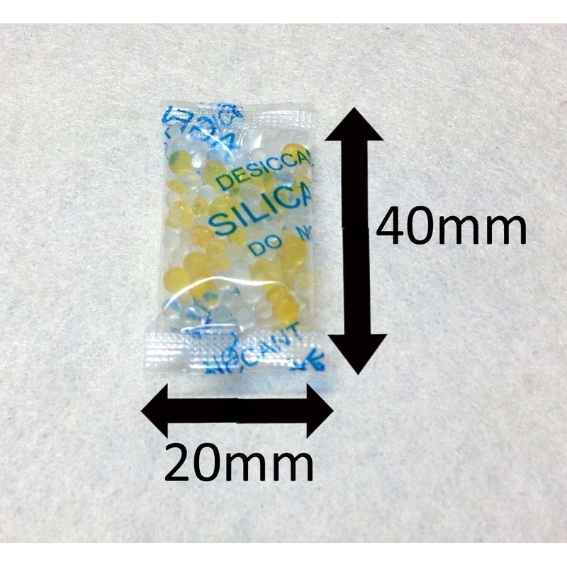 celloexpress SELF INDICATING - YELLOW Silica Gel Pouches - Pack