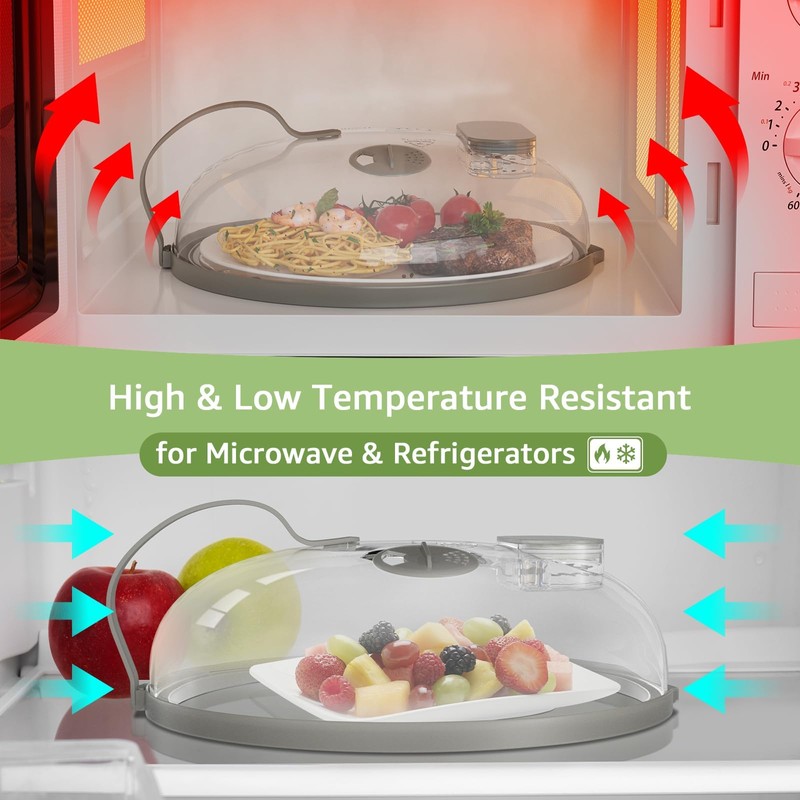 Microwave Splatter Cover with Water Steamer for Food - 10