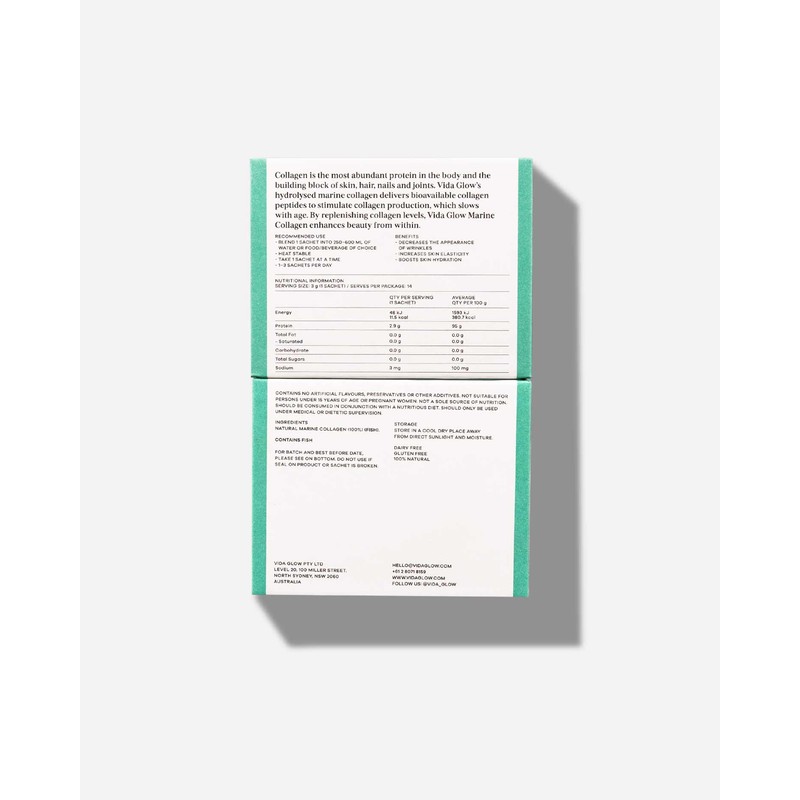 Vida Glow Natural Marine Collagen Trial Pack - 14 Serves
