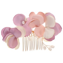 Baluue Bride Wedding Hair Comb Floral Side Comb Headpiece for Brides and Bridesmaids Elegant Flower Hair Accessory for Special Occasions