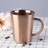 350ml Double Layer Stainless Steel Drinking Cup with Handle for