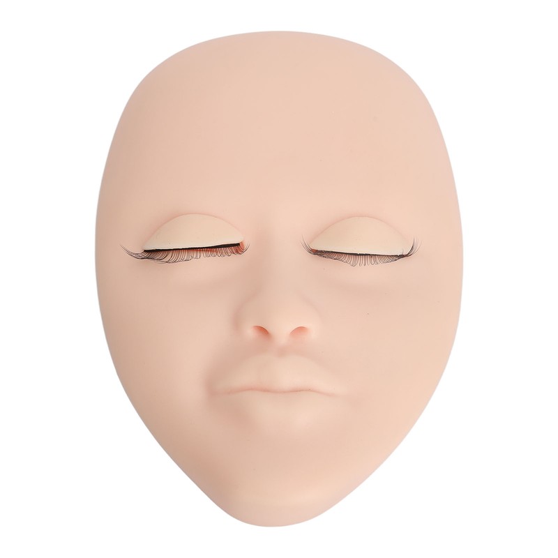 Lash Mannequin Face 3 Pairs Removable Eyelids Eyelash Extension Practice