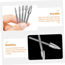 Operitacx 3 Sätze Drehwerkzeug-holzschnitzbits Bausatz Bohrer Für Die Holzbearbeitung Zubehör Für Die Holzbearbeitung Selber Machen Drill -kit Weißer Stahl Silver 5 Stück * 3