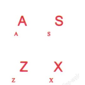 Online-Welcome Italian Keyboard Sticker RED Letters ON Transparent Background