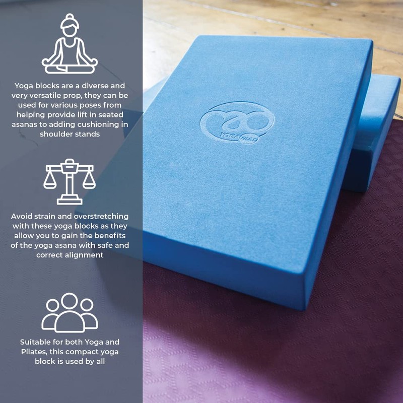 Yoga-Mad EVA Yoga Block, High Density Non Slip Block for