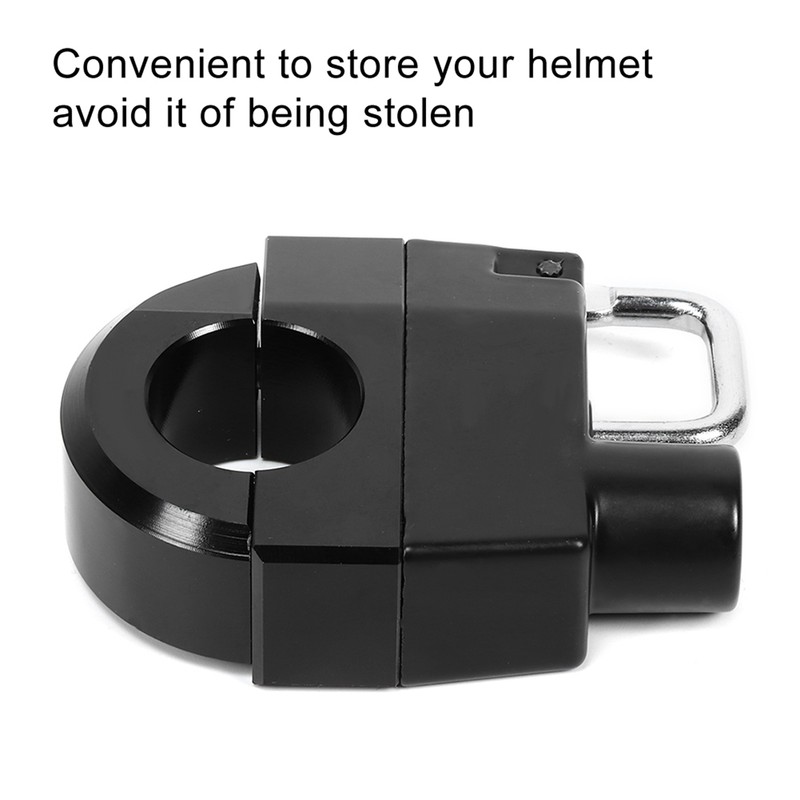 25mm 1in Motorcycle Handlebars Helmet Lock Anti Theft Security Padlock