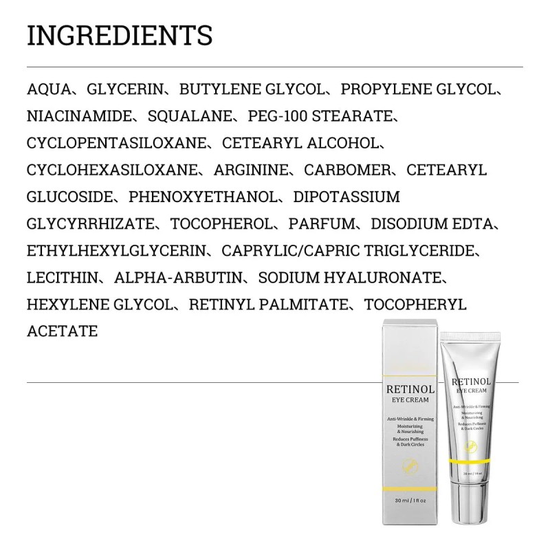 Crema Ojos Retinol 30ml Antiarrugas Antiojeras