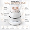 Rechargeable Facial Cleansing Brush with 3 Vibration Modes and Interchangeable