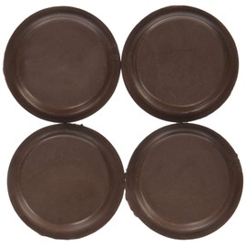 Merriway® BH01560 (4 Pcs) Non-Slip Rubber Castor Cups for Wood Hard Floors, Small Brown Outer Diameter 54mm (2.5/8 inch) - Pack of 4 Pieces