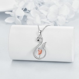 YFN Ballerina Necklace Sterling Silver Ballet Dance Girls Necklace Ballerina Ballet Gymnastics Necklace Jewellery Birthday Gift for Women Daughter, Sterling Silver, Not Applicable