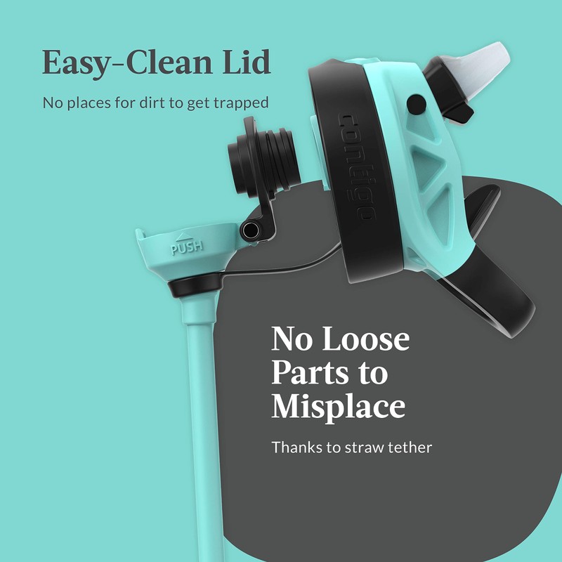 Contigo Aubrey Leak-Proof Spill-Proof Water Bottle 20oz. 2 Pack Jade/Licorice