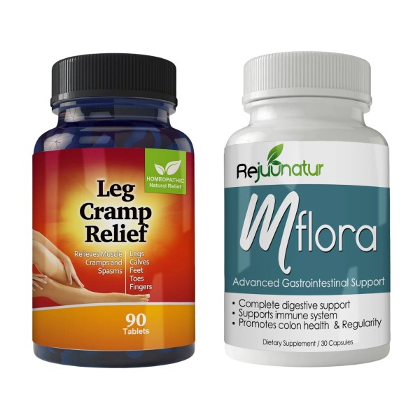 Totally Products Leg Cramps Muscle Spasm Relief Pill Mflora Probiotic