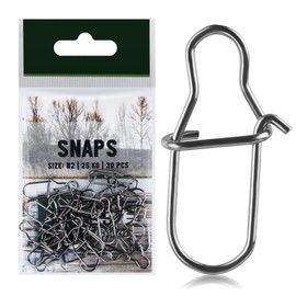 Zite Fishing Carabiner Snaps Fishing - 30 Piece Set #2 Fishing Swivels 25kg - Hanger Swivel Predator Bait
