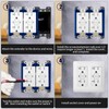 XGGYA 1/4” Double Gang Receptacle Outlet Box Extender,Blue Electrical Outlet