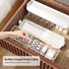 MSHOMELY 2 Pack Cable Organizer Box with Lid, Charge Cord