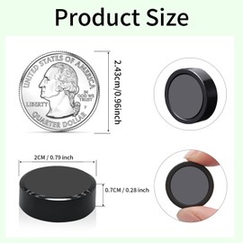 QOJOPU Fridge Magnets, 20PCS Black Small Round Cute Heavy Duty Magnets, Decorative Round Strong Mini Refrigerator Magnets for Whiteboard, Fridge, Locker, Kitchen, Craft, Map, School, Office, Classroom