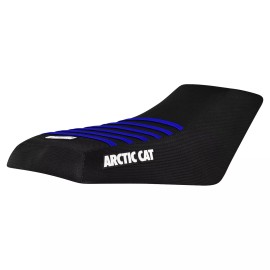 Enjoy Mfg Arctic Cat 250 300 400 454 500 4x4 2x4 Seat Cover ALL BLACK - BLUE RIBS #277
