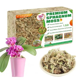 Legigo 1.3LBS Premium Sphagnum Moss for Plants 25QT Natural Succulent Carnivorous Plant Moss Dried, Long Fiber Orchid Moss for Repotting Succulent Sarracenia Potted Plants Gardening and Reptiles