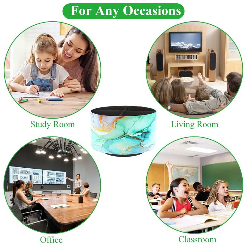 Czzmy Round Leather Art Supply Organizer,Remote Control Holder,360 Degree Spinning,Multi-Functional