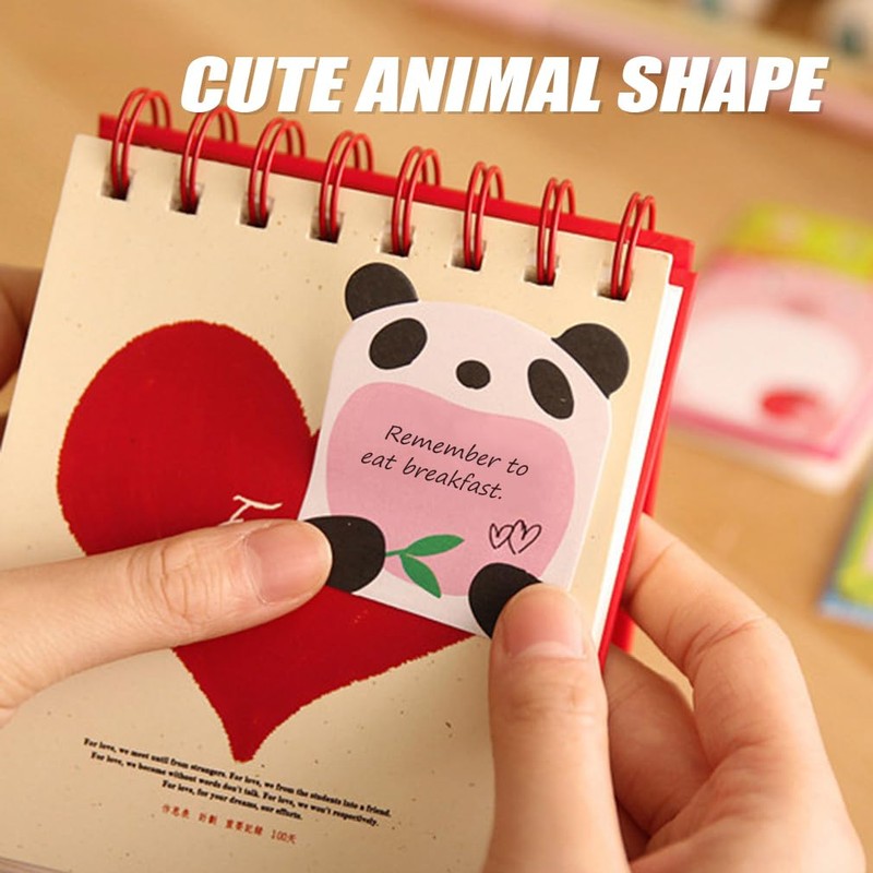 24 Pack Sticky Notes - Cartoon Animals Sticky Notes, Cute