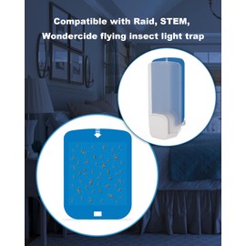10 Pcs Refill Cartridges for Raid Essentials and for Stem Flying Insect Light Trap, Replacement Glue Card Compatible with Wondercide Indoor Plug-in Blue Light Trap for Fly Bug Mosquito Gnat