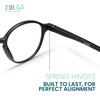 Black Small Retro Round Reading Glasses for Women & Men