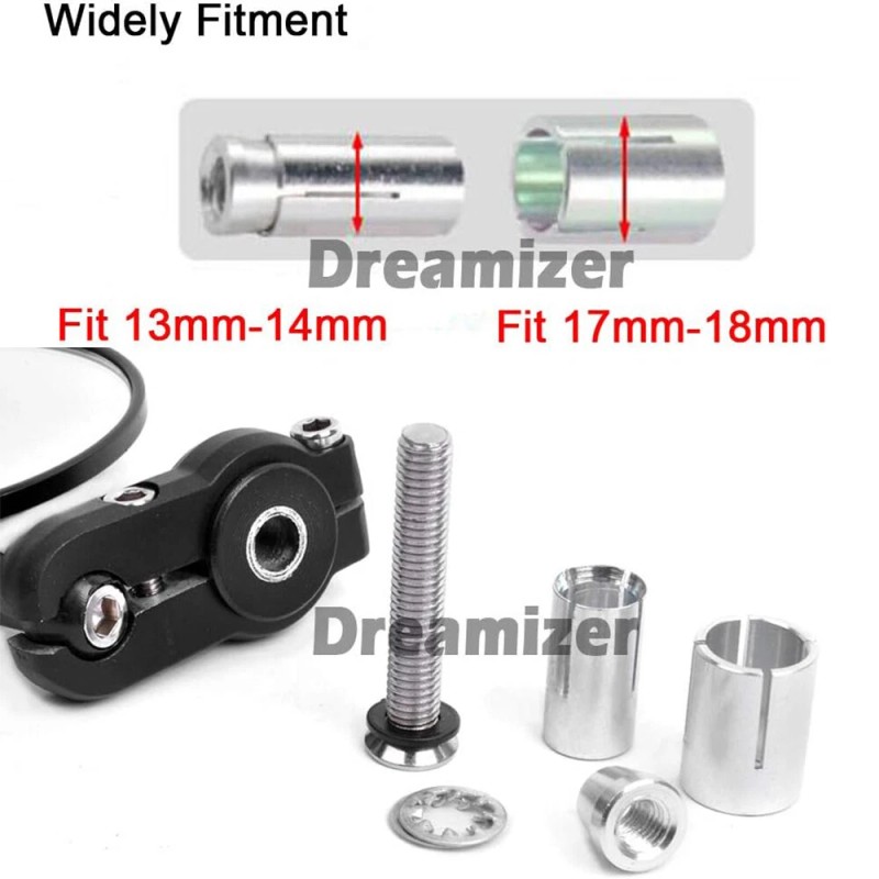 Dreamizer Motorcycle 7/8" Bar End Side Mirrors For Ducati Monster