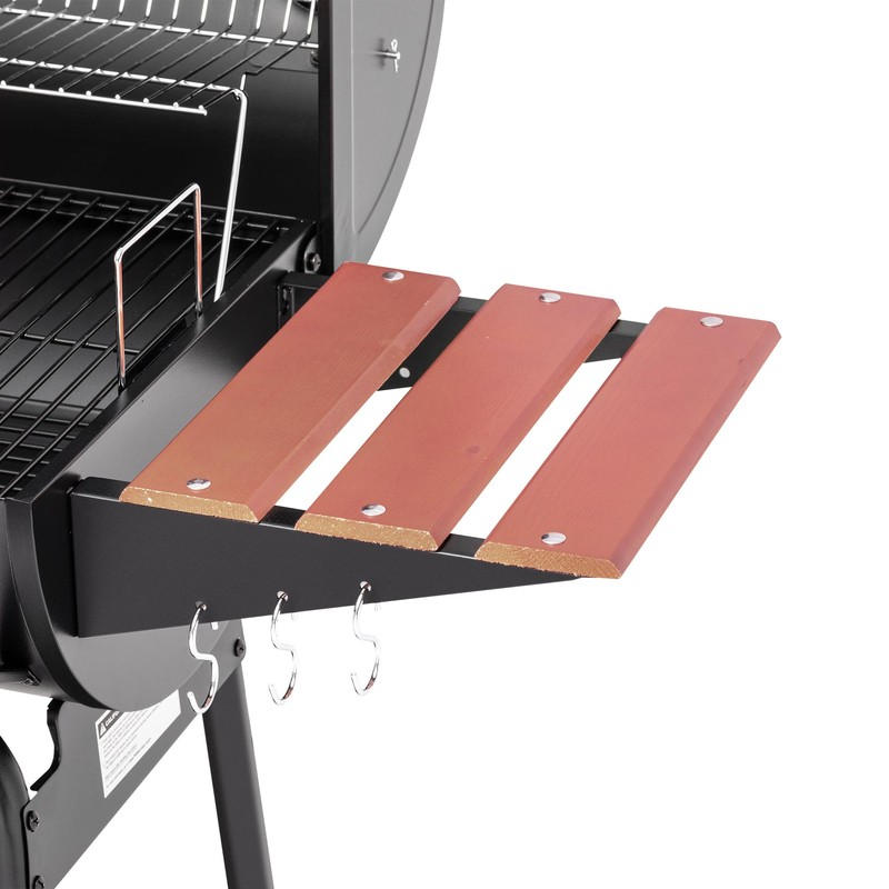 Royal Gourmet CC1830V 30 Barrel Charcoal Grill with Wood-Painted Side
