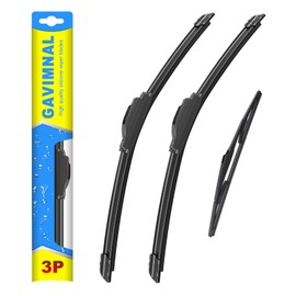 Gavimnal® 26"+20"+14" Silicone Wiper Blades Replacement For Chrysler Pacifica 2017-2024,All-Season Front Rear Windshield Wiper Blades(Set of 3)