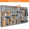 WALMANN Metal Pegboard Wall Tool Organizer Board with Pegboard Hooks,