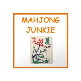 CafePress Mahjong Joke Sticker Square Bumper Sticker Car Decal