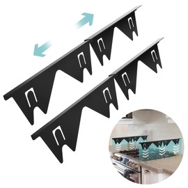 DGLOZE Stainless Steel Stove Gap Covers, 2 Pack Adjustable Stove Gap Fillers, Expandable Length 13.8"-27.5", Heat Resistant Range Trim Kit for Seamless Fit Between Stove & Countertop