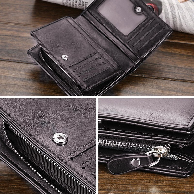 Cartera para hombre con RFID y 11 ranuras – Cuero