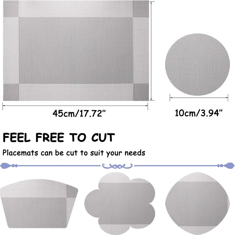 Neween Placemat with Compatible Coaster, Fine Weaving Insulation Placemat Set