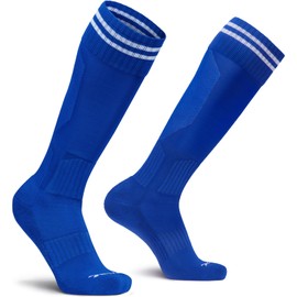 TSLA Soccer Socks Football Knee-Hight socks, Performance Compression Running Sport Team Athlietic men women youth kids MZS701-BLU Small