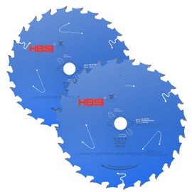 HBSS 2 Pack 6-1/2 Inch Circular Saw Blade for Wood Cutting, 24T Carbide Tipped, Premium Low Friction Coating, Thin Kerf Framing Blade, 5/8 Inch Arbor, Designed for Precision and Fast Cutting