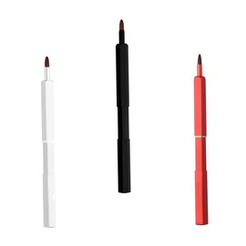 VICASKY Travel Lip Brush Set Retractable Makeup Brushes 3pcs Skincare Friendly Bionic Wool for Lipstick Eye Shadow Daily Professional Makeup