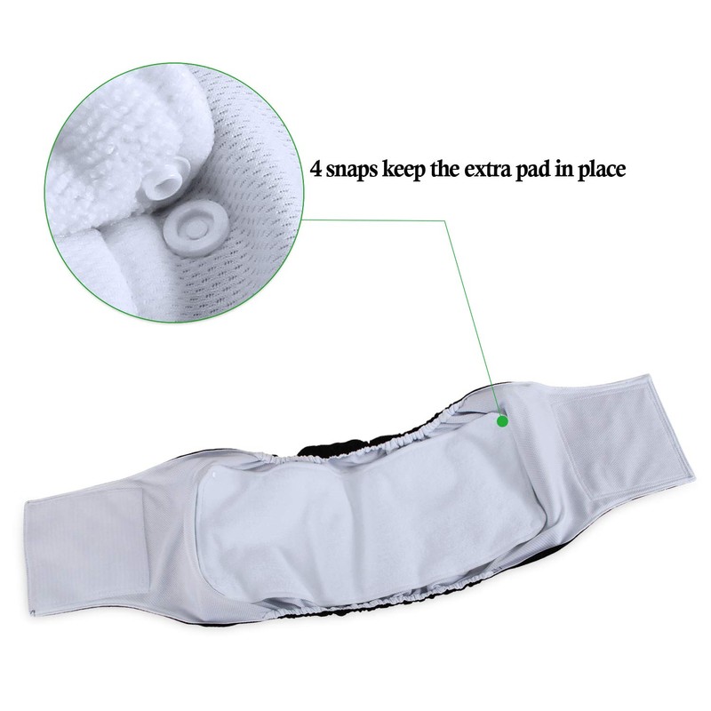 Teamoy Male Dog Diaper Pads, Reusable Dog Belly Band Liner