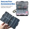 Pack of 2 Tackle Box, Double Compartment, Waterproof and Durable,