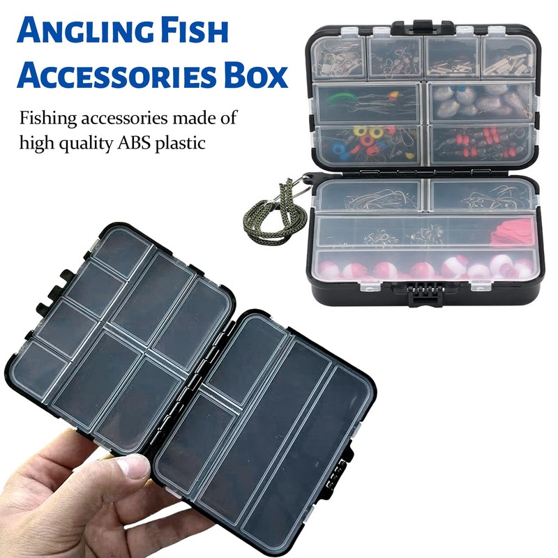 Pack of 2 Tackle Box, Double Compartment, Waterproof and Durable,