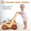 Woodtoe Wooden Baby Walker, Adjustable Speed Baby Push Walker, Montessori