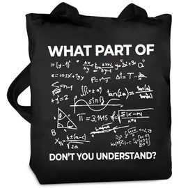 Math Teacher Bag Gifts for Math Teachers Women Canvas Bag Christmas Appreciation Gift for Female Math Teacher