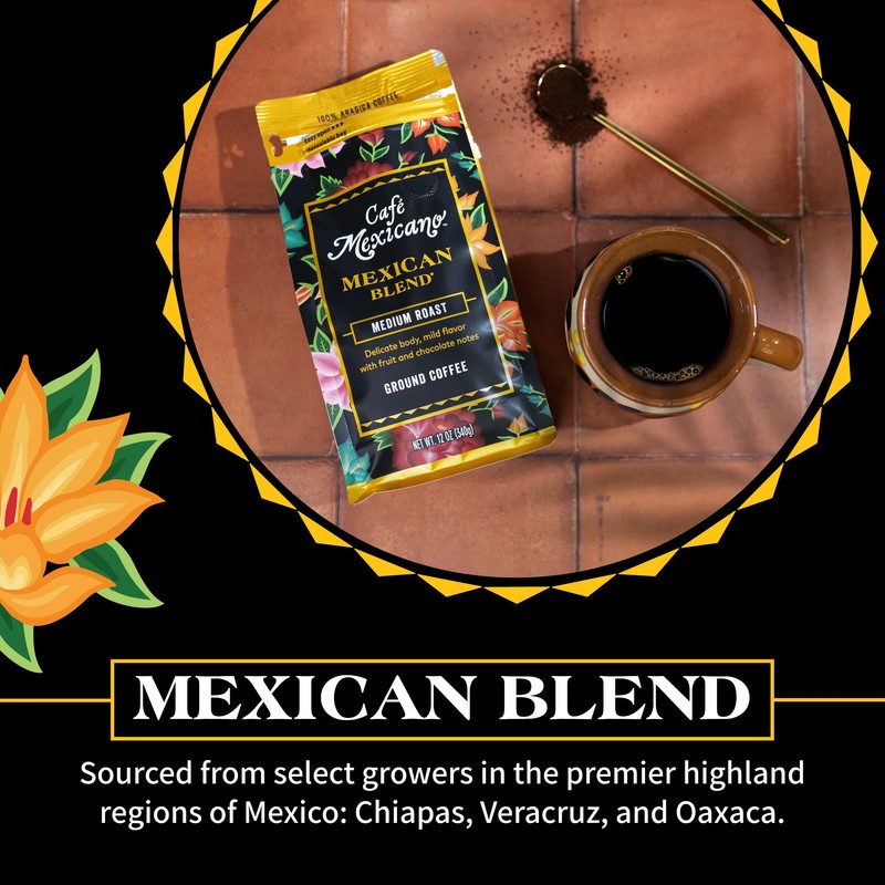 Café Mexicano - Mexican Blend Ground Coffee - Specialty Arabica