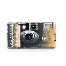 Amber Tungsten 35mm Disposable Film Camera 27exp, Color Negative Film, Focus Free, Easy to Use, Built in Flash (Film and Battery Included)