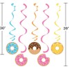 Happium Party Colourful Donuts Hanging Swirls - 6 Pcs, Paper,