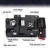 PIT66 Corner Headlight Bumper Lamp w/LED Strip Light,Compatible with 1994-1998