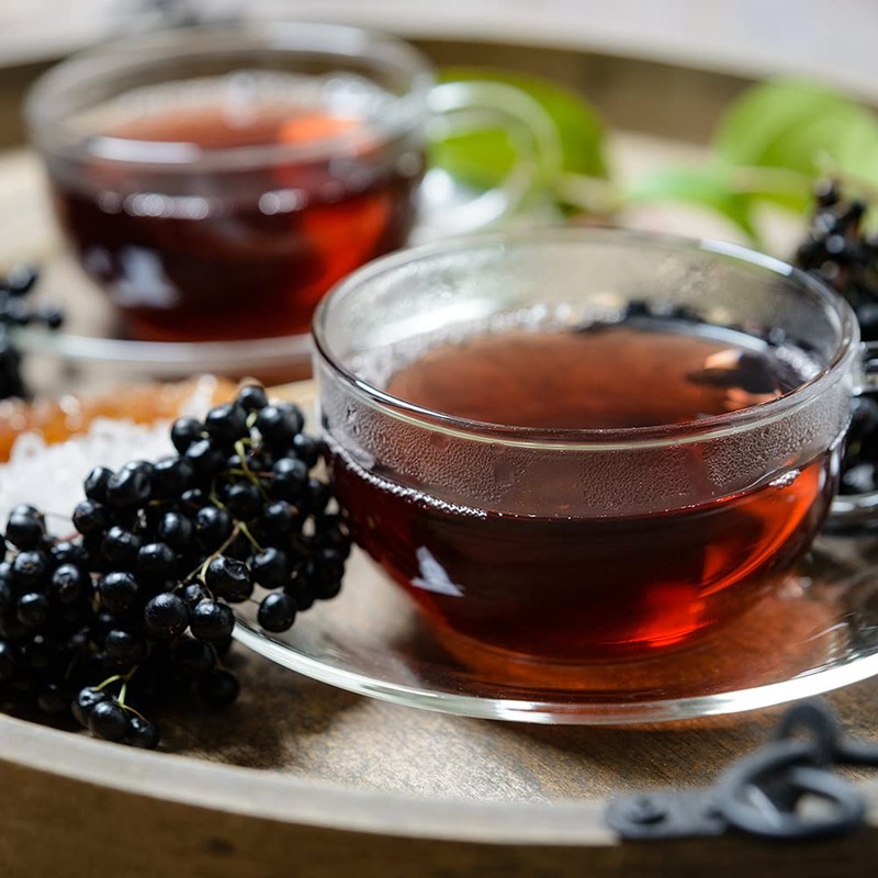 Messmer Elderberry and Cherry Tea, 20 Tea Bags, Vegan, Gluten-Free,