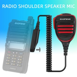 BAOFENG Waterproof Microphone,Handheld Remote Shoulder Speaker walkie Talkie mic for UV-9R Plus UV-9RPRO UV-9G GMRS-9R UV-XR GT-3WP BF-A58 BF-9700 R760 Waterproof Two Way Radio mic (Red*2 Pack)